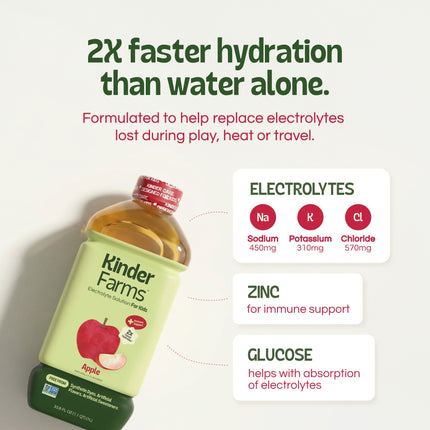 KinderFarms Electrolyte Solution For Kids Apple