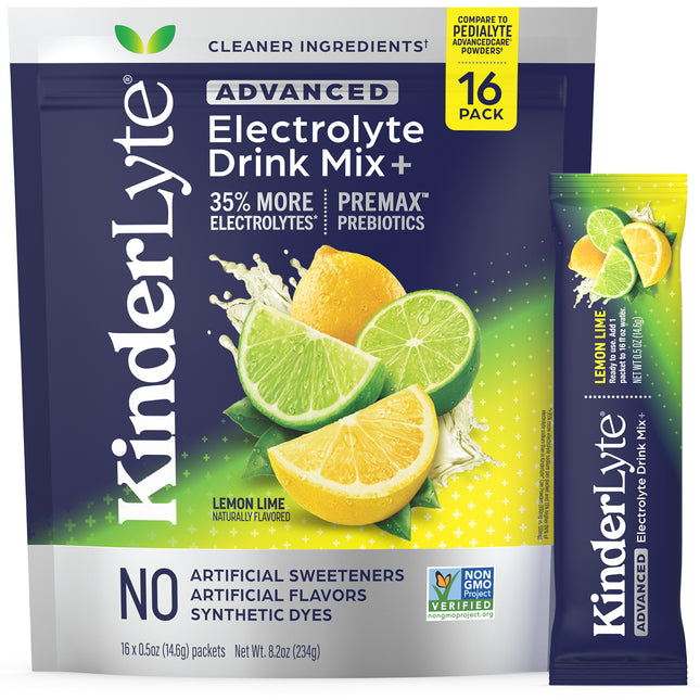 KinderLyte® 16ct Advanced Electrolyte Powder Lemon Lime