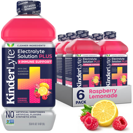 KinderLyte® PLUS Immune Oral Electrolyte Solution Raspberry Lemonade