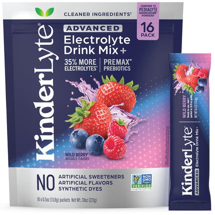 KinderLyte® 16ct Advanced Electrolyte Powder Wild Berry