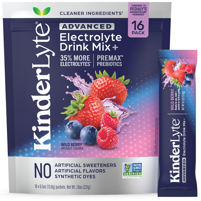 KinderLyte® 16ct Advanced Electrolyte Powder Wild Berry