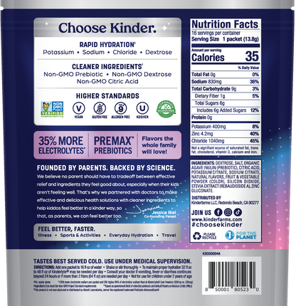 KinderLyte® 16ct Advanced Electrolyte Powder Wild Berry