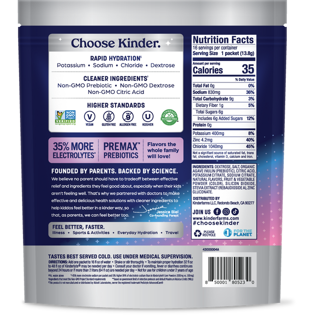 KinderLyte® 16ct Advanced Electrolyte Powder Wild Berry