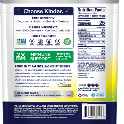 KinderLyte® 16ct Electrolyte Powder Lemonade