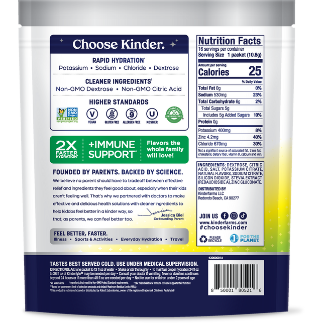 KinderLyte® 16ct Electrolyte Powder Lemonade