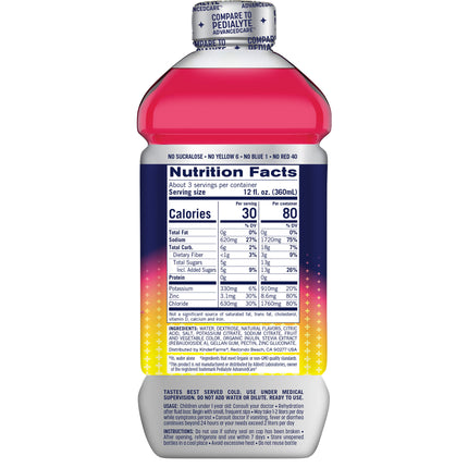 KinderLyte® Advanced Oral Electrolyte Solution Raspberry Lemonade