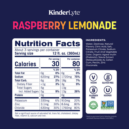 KinderLyte® Advanced Oral Electrolyte Solution Raspberry Lemonade