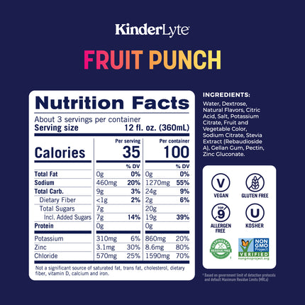 KinderLyte® Oral Electrolyte Solution Fruit Punch