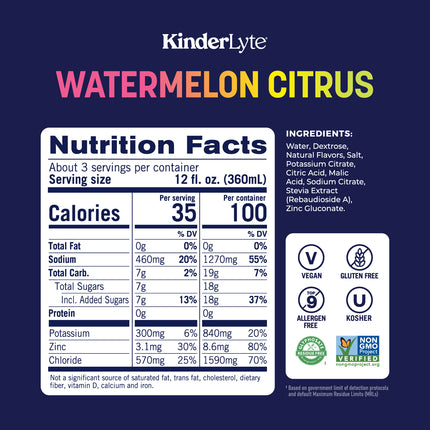 KinderLyte® Oral Electrolyte Solution Watermelon Citrus
