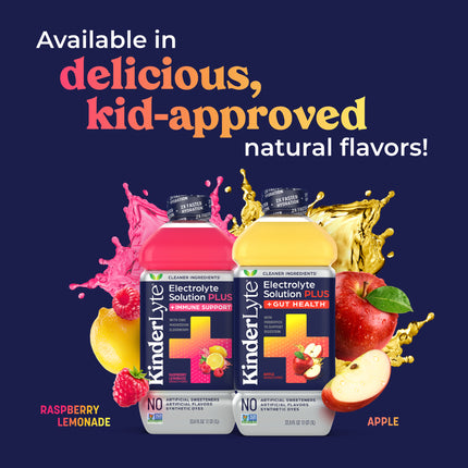 KinderLyte® PLUS Gut Health Oral Electrolyte Solution Apple