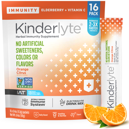 KinderLyte® 16ct Herbal Immunity Supplement Orange Citrus