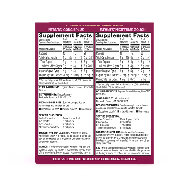 KinderFarms Infants' Day & Night Cough Plus Value Pack