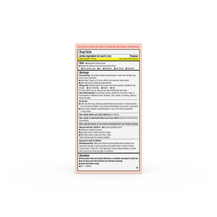 The back of a product box showing the Drug Facts panel, photographed on a plain white background.