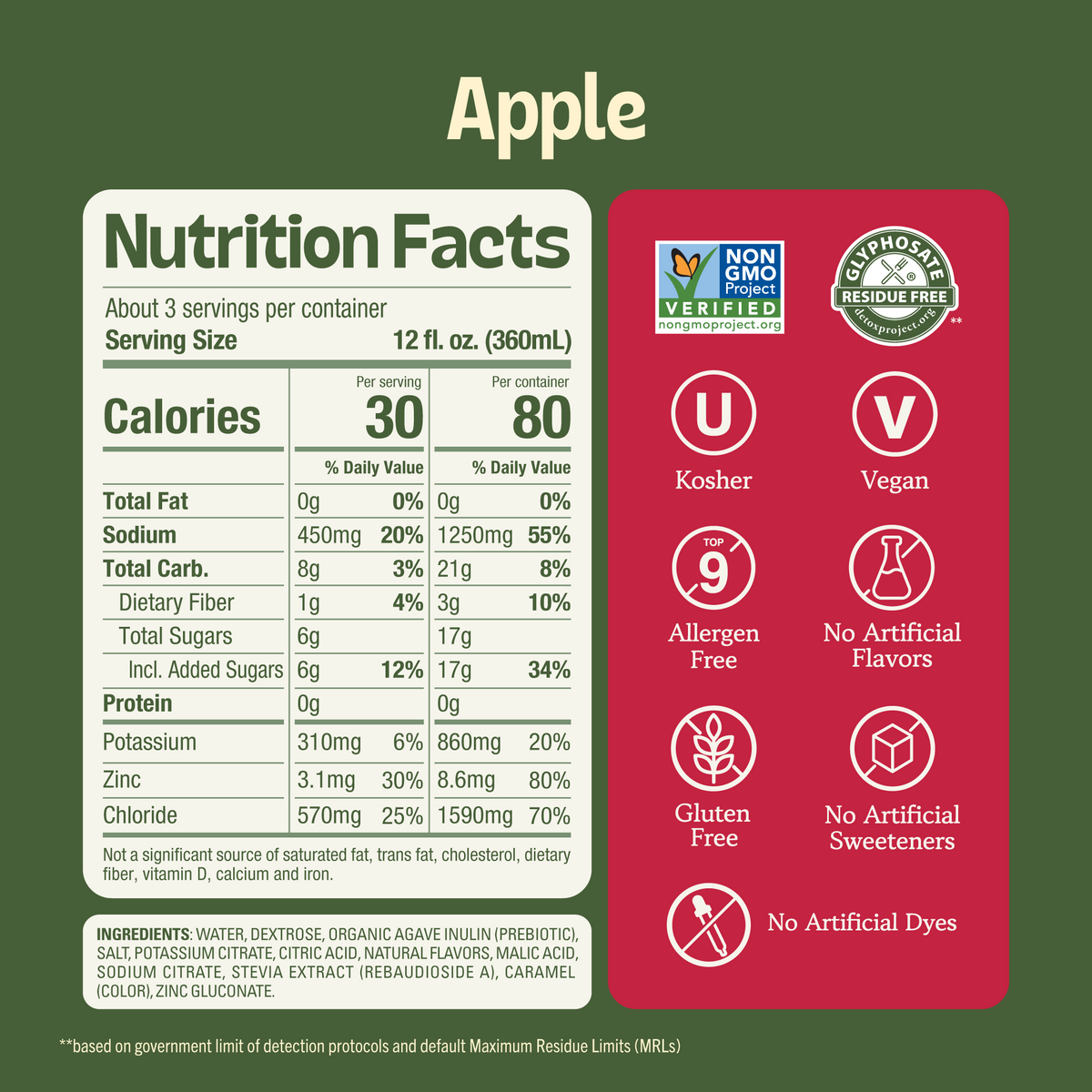 KinderFarms Plus Gut Health Electrolyte Solution For Kids Apple (Item 3 of 6)