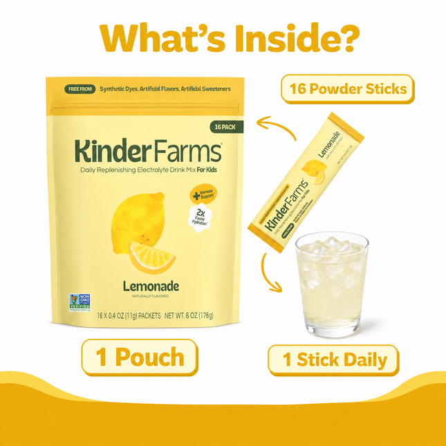 KinderLyte® 16ct Electrolyte Powder Lemonade