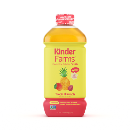New 2026 packaging — KinderLyte® Oral Electrolyte Solution Tropical Punch