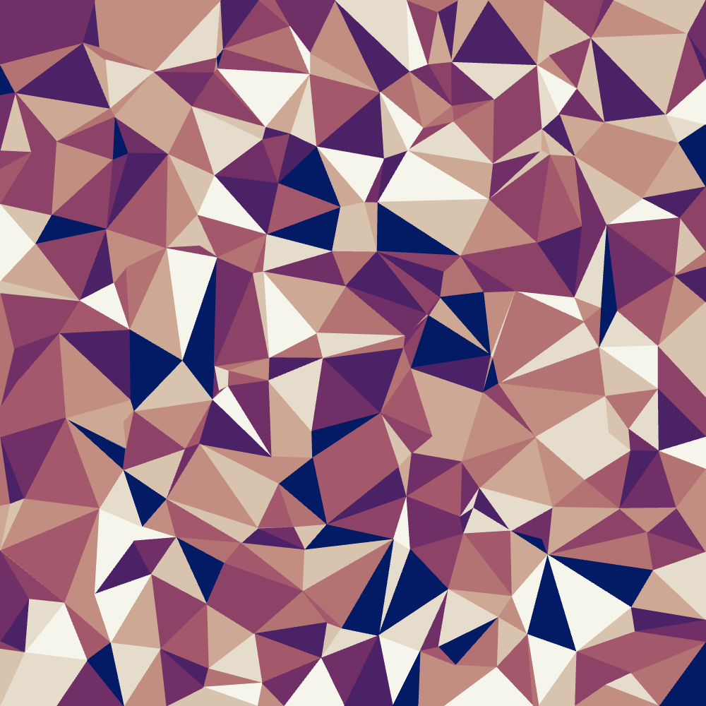 Abstract geometric pattern made of irregular polygon shapes in shades of mauve, plum, cream, tan, and dark navy, filling the full frame.